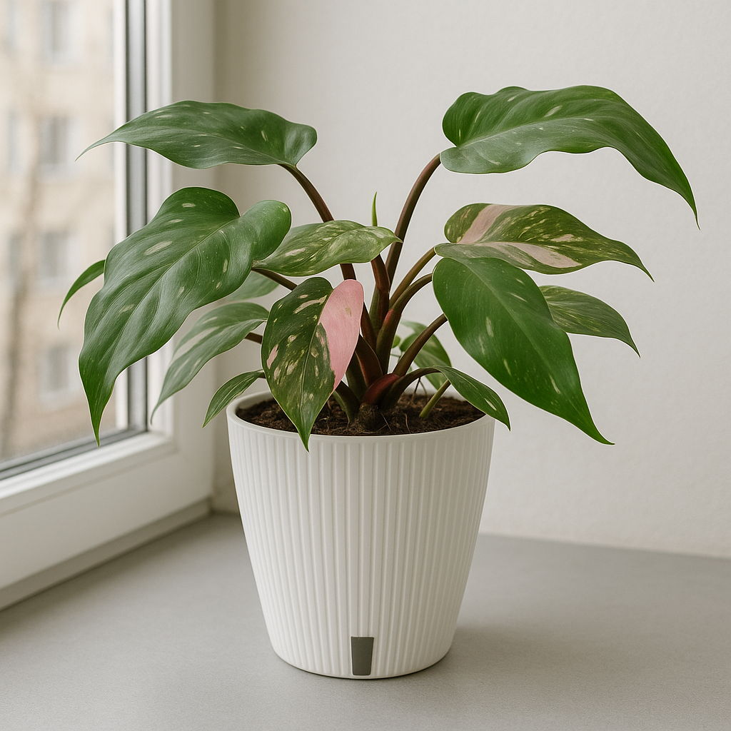 Philodendron in self watering planter 